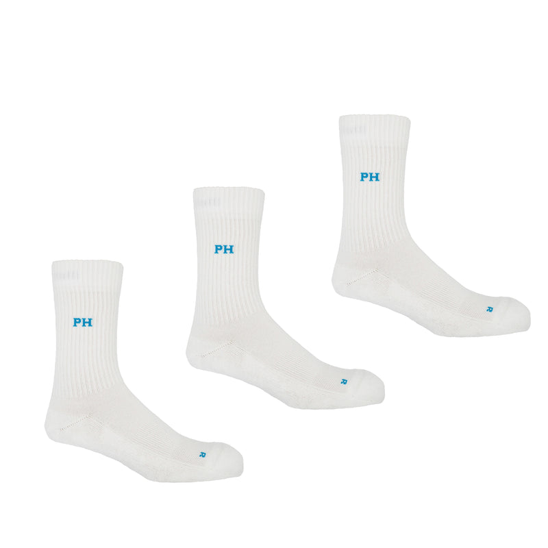 Peper Harow white Essentials men's luxury sport socks 3 pack