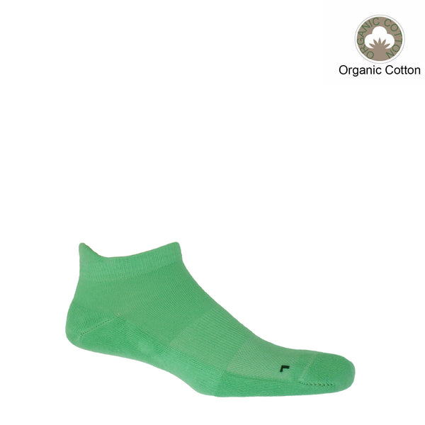 Peper Harow green Organic men's luxury trainer sport socks