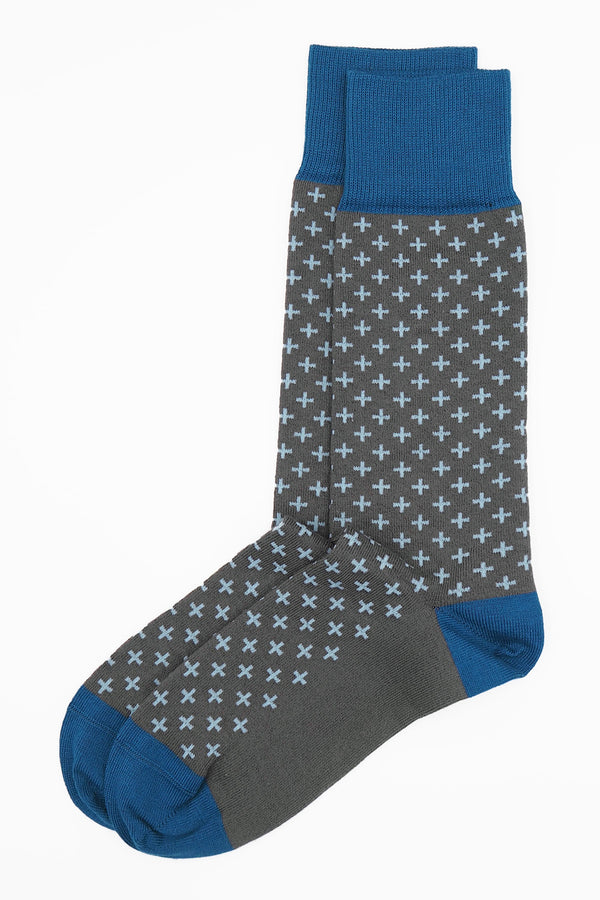Crosslet Men's Socks - Grey
