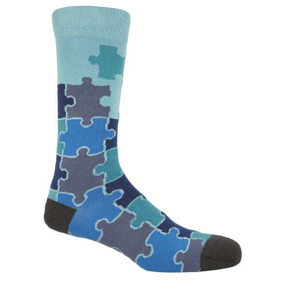 Jigsaw Men's Socks - Blue