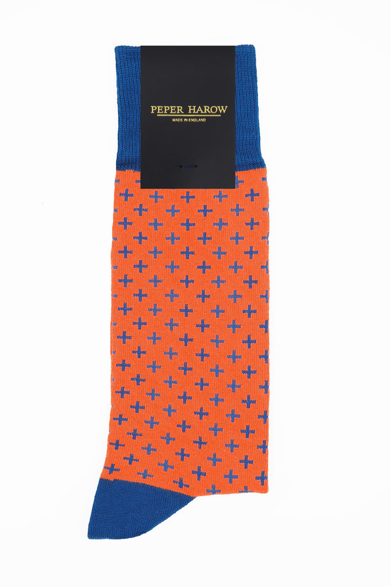 Crosslet Men's Socks - Orange