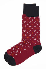 Parallel Men's Socks - Burgundy