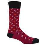 Parallel Men's Socks - Burgundy