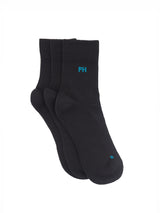 Peper Harow black Essentials men's luxury quarter crew sport socks topshot