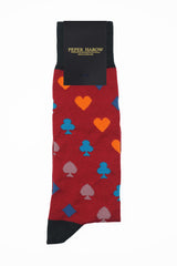 Royal Flush Men's Socks - Red