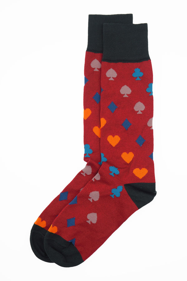 Royal Flush Men's Socks - Red