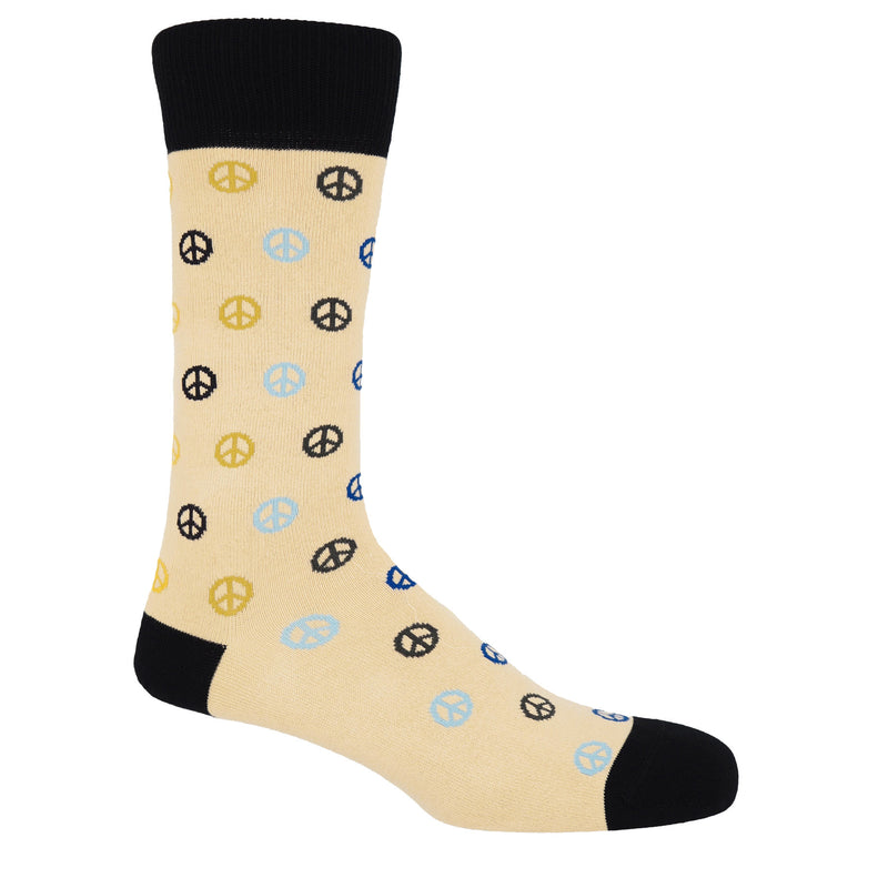 Peace Men's Socks - Beige