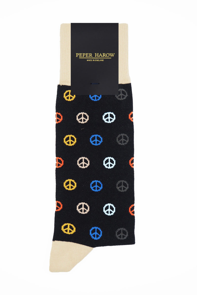 Peace Men's Socks - Black