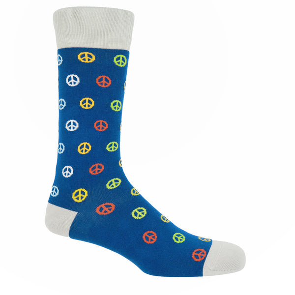 Peace Men's Socks - Blue