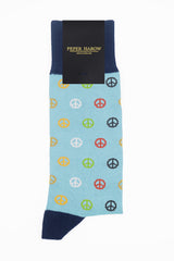 Peace Men's Socks - Light Blue