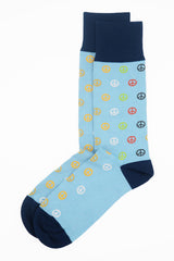 Peace Men's Socks - Light Blue