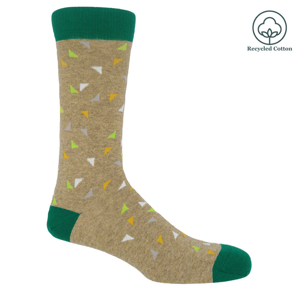 Trilateral Men's Socks - Beige