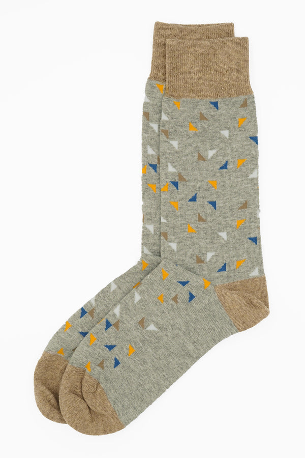 Trilateral Men's Socks - Light Grey