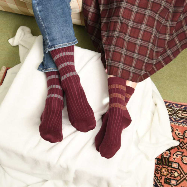 Old School Women's Socks - Maroon