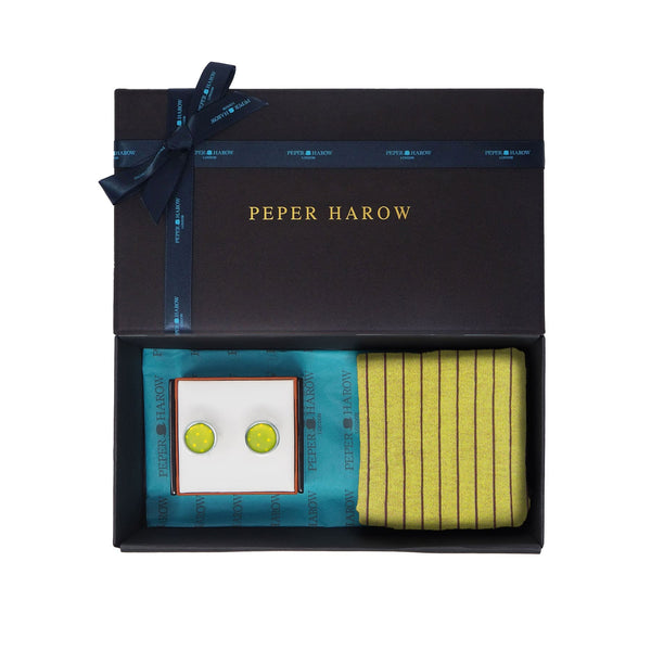 Birthday Men’s Cufflink Gift Set - Olive