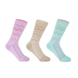 Oblique Women's Socks Bundle - Lilac, Beige & Mint
