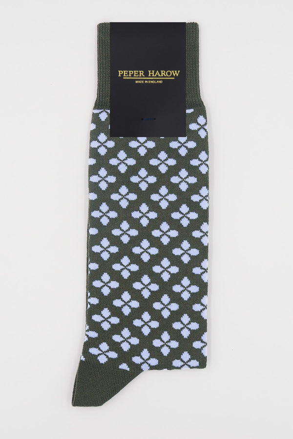 Clover Men's Socks - Olive