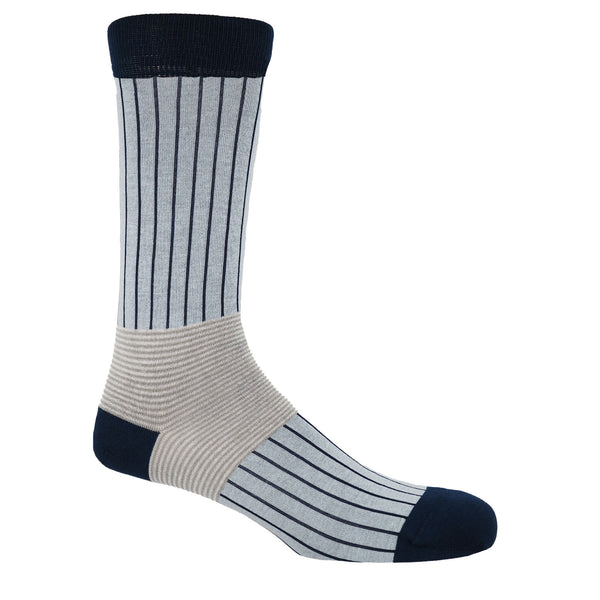 Oxford Stripe Men's Socks - Blue
