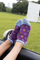 Peace Women's Trainer Socks - Purple