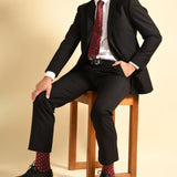 Pin Polka Men's Ties - Burgundy