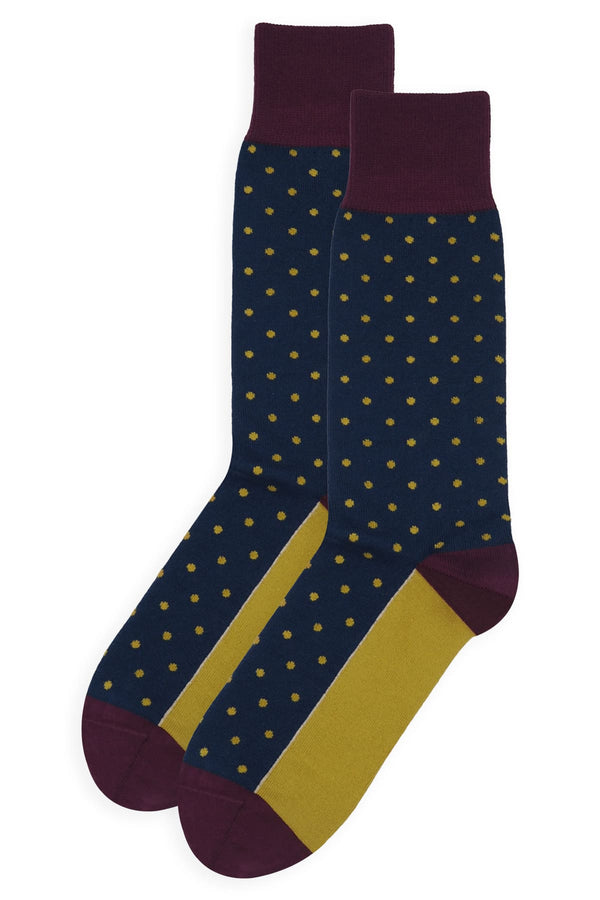 Pin Polka Herrensocken - Denim