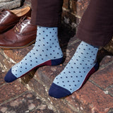 Pin Polka Herrensocken - Denim