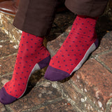 Pin Polka Herrensocken - Denim