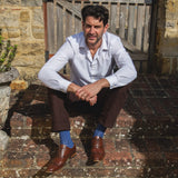 Pin Polka Herrensocken - Denim