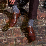 Pin Polka Herrensocken - Denim