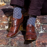 Pin Polka Herrensocken - Denim