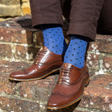 Pin Polka Herrensocken - Denim