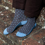 Pin Polka Herrensocken - Denim