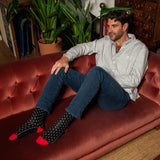 Pin Polka Men's Socks - Black