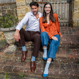 Pin Polka Herrensocken - Denim