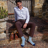 Pin Polka Herrensocken - Denim