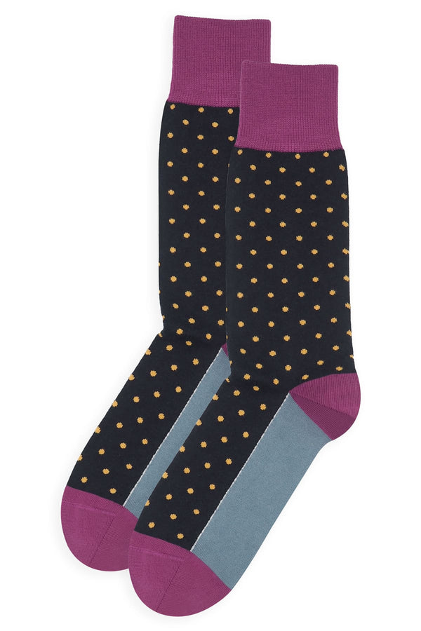 Pin Polka Men's Socks - Midnight