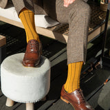 Nadelstreifen Herrensocken - Grün