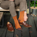 Nadelstreifen Herrensocken - Grün