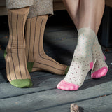Nadelstreifen Herrensocken - Grün