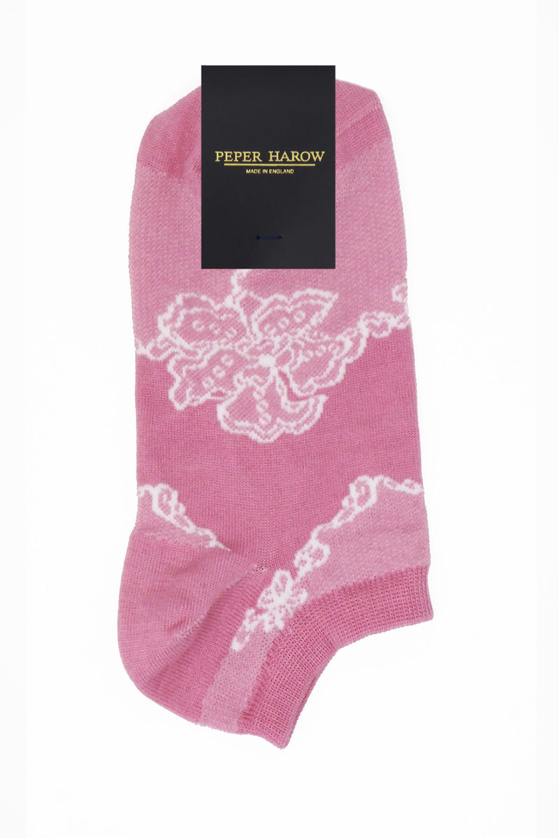 Peper Harow pink Delicate women's luxury trainer socks rider