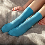 Plain Women's Bed Socks - Aqua
