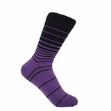 Purple Retro Stripe ladies luxury socks from Peper Harow