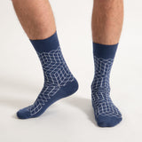 Puzzle Men's Socks - Navy