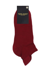 Organic Women's Trainer Sport Socks - Burgundy