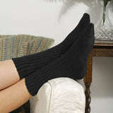 Ribbed Women's Bed Socks - Black