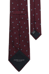 Pin Polka Men's Ties - Burgundy