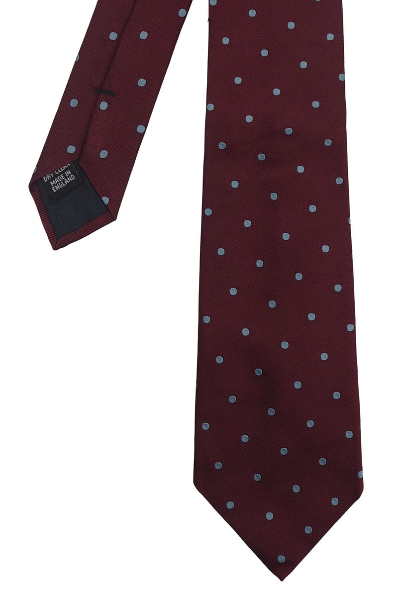 Pin Polka Men's Ties - Burgundy
