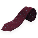 Pin Polka Men's Ties - Burgundy