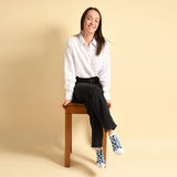 Leopard Women's Trainer Socks - White