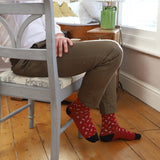 Parallel Men's Socks - Burgundy